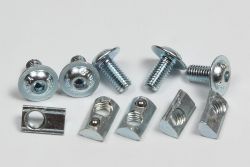 Screws and T-slot nuts, spare parts